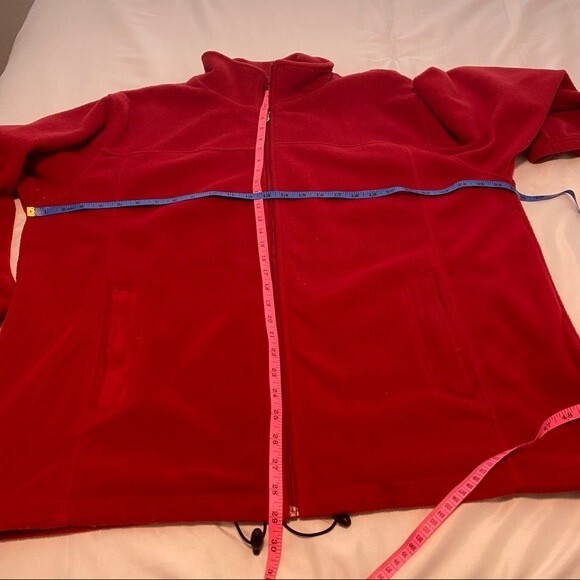 Catalina Fleece Red Zip Front Jacket Pockets Comfy Sexy Casual Size 1X - Picture 12 of 12